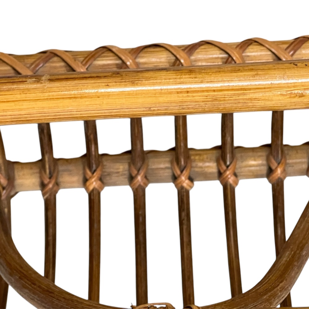VINTAGE RATTAN BAMBOO MAGAZINE RACK - Picture 11 of 11